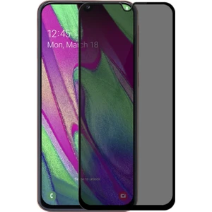 Samsung Galaxy A40 Privacy 5D Gizlilik Filtreli Cam Ekran Koruyucu Siyah