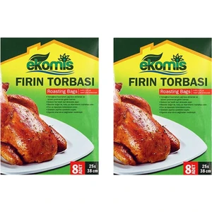 Fırın Torbası 8 Adet 25X38 Cm  x2'Li Set