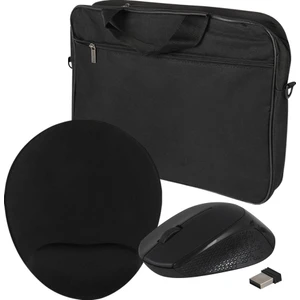 EVO300 15,6'' Notebook Çantası (EVO301 Bilek Destekli Mousepad + Kablosuz Mouse) Set