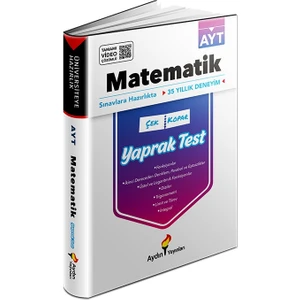 Aydın Yayınları AYT Matematik Video Çözümlü Yaprak Test