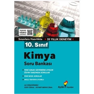 Aydın Yayınları 10. Sınıf Tamamı Video Çözümlü Kimya Soru Bankası