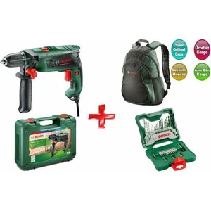 EasyImpact 570 Darbeli Matkap + 30 Parça X-Line Aksesuar Seti +Bosch Sırt Çantalı