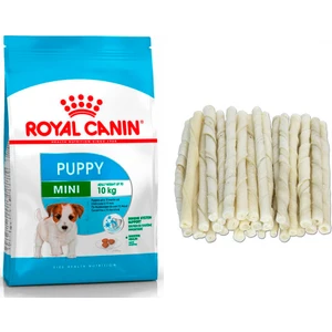 Royal Canin Mini Puppy 2 kg Köpek Maması + 10'lu Sütlü Burgu Köpek Kemiği