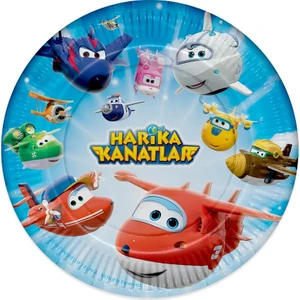 Harika Kanatlar Karton Tabak 23 cm 8'li