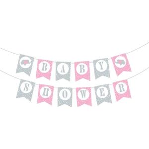 Baby Shower Pembe Harf Afiş