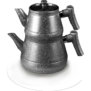 MTL-200470 Gri Bakalit Kulplu Granit Çaydanlık