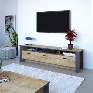 Manhattan Tv Ünitesi 180 Safir Meşe Koyu Gri