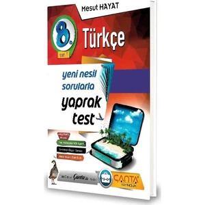 Çanta Yayınları 8.Sınıf Türkçe Yaprak Test-2020 Mesut Hayat