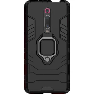 Xiaomi Mi 9T - Mi 9T Pro Batman Serisi Yüzük Standlı Armor Kılıf - Siyah