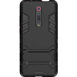 Xiaomi Redmi K20 Pro Alfa Serisi Armor Standlı Perfect Koruma Kılıf - Siyah