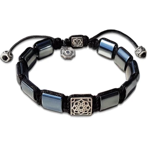 925 Ayar Gümüş Hematit Taşlı Bileklik