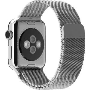 Apple Watch Series SE/10/9/8/7/6/5/4/3 46mm-45mm-44mm-42mm Uyumlu Milano Loop Çelik Kordon Gümüş