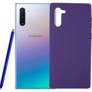 Case 4U Samsung Galaxy Note 10 Kılıf Darbeye Dayanıklı Soft Silikon Arka Kapak Mor