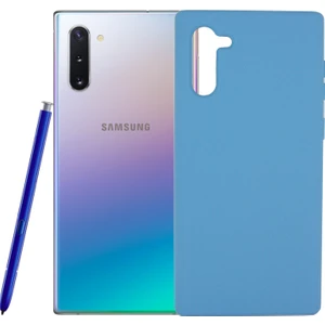 Case 4U Samsung Galaxy Note 10 Kılıf Darbeye Dayanıklı Soft Silikon Arka Kapak Mavi