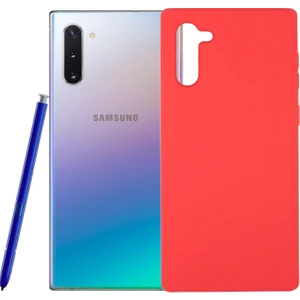 Case 4U Samsung Galaxy Note 10 Kılıf Darbeye Dayanıklı Soft Silikon Arka Kapak Kırmızı