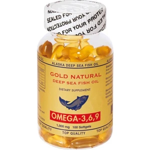 Gold Natural Omega 3-6-9 1000 Mg 100 Softgels