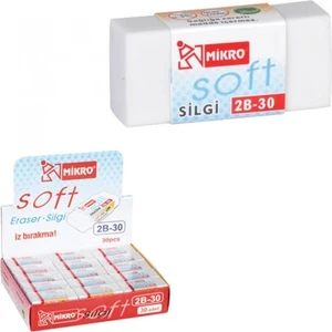 Soft 2b-30 Beyaz Silgi 30'lu Paket