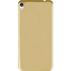 Asus Zenfone Live ZB501KL Kılıf Mat Premier Silikon Kılıf Slim Fit + Koruyucu Cam Altın