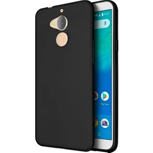 General Mobile GM 8 Kılıf Premium Mat Silikon Kılıf + Esnek Nano Cam Siyah