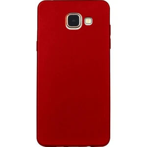 Samsung Galaxy A5 2016 Kılıf Mat Silikon Kılıf Simple Case Kırmızı