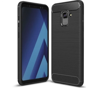 Samsung Galaxy A8 Plus 2018 Kılıf Karbon Fiber Room Silikon Kılıf Siyah