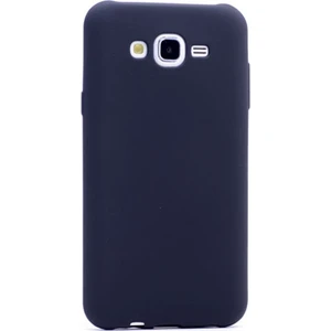 Samsung Galaxy J7 Core Kılıf Mat Silikon Kılıf Slim Fit Simple Case + Koruyucu Cam Siyah