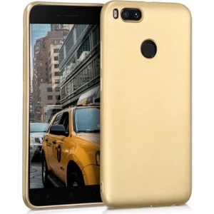 Xiaomi Mi A1 Kılıf Premium Mat Silikon Kılıf Slim Fit Altın