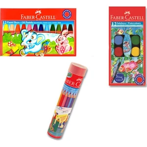 Pastel + Sulu + Kuru Boya Seti 3'lü