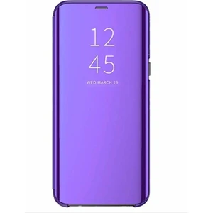 Samsung Galaxy S7 Edge Kapaklı Kılıf Clear View Aynalı Flip Cover Wallet Kılıf Mavi
