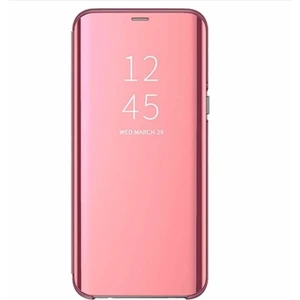 Samsung Galaxy S7 Edge Kapaklı Kılıf Clear View Aynalı Flip Cover Wallet Kılıf Rose Gold