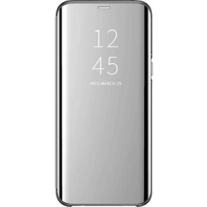 Xiaomi Redmi Note 7 Kapaklı Kılıf Clear View Aynalı Flip Cover Wallet Kılıf Gri