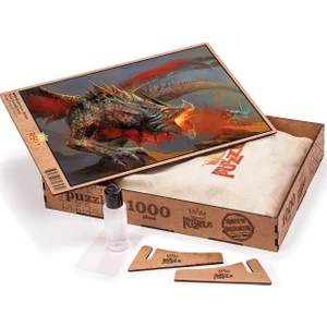 King Of Puzzle Ejderha Ve  Şövalye Ahşap Puzzle 1000 Parça