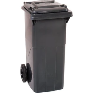 Çöp Kovası Bahçe Çöp Konteyneri 120 lt Siyah