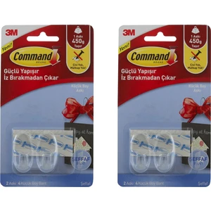 Command 17092 Küçük Boy Şeffaf Askı ( 2 Adet )