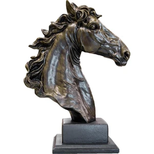 Fidex Home At Kafası Heykel Biblo Büyük Füme