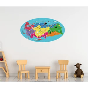 Duvar Sticker Eğitici Türkiye Haritası