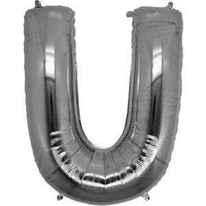 Cakes & Party U Harfi Gümüş Rengi Folyo Balon 40 Inc 100 cm