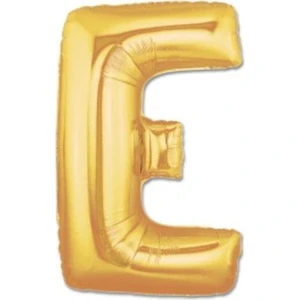 Cakes & Party E Harfi Altın (Gold) Rengi Folyo Balon 40 Inc 100 cm