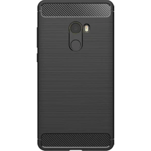 Xiaomi Mi Mix 2 Brushed Carbon Fiber Silikon Tpu Kılıf - Siyah