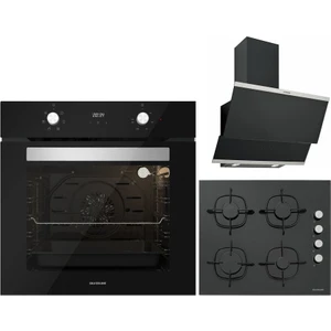 Siyah Ankastre Set Classy Siyah 60 cm - Davlumbaz CS5335B01 Siyah - Ankastre Ocak - B06502B01 Siyah Ankastre Fırın