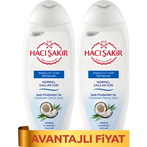 Hacı Şakir Şampuan Kremli Hindistan Cevizi - Normal Saçlar 500 ml x 2
