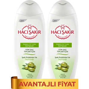 Hacı Şakir Şampuan Kremli Zeytinyağı - Tüm Saçlar 500 ml x 2