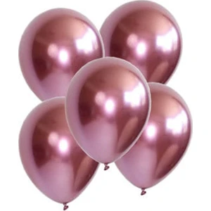 Pembe Krom Balon 5 Adet