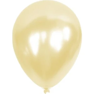 Krem Metalik Balon 5 Adet