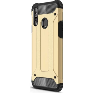 Samsung Galaxy A20s Kılıf Rugged Armor Gold