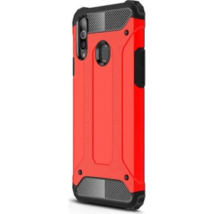 Samsung Galaxy A20s Kılıf Rugged Armor Kırmızı