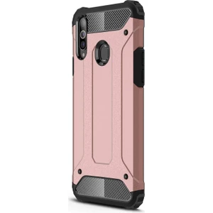 Samsung Galaxy A20s Kılıf Rugged Armor Rose Gold