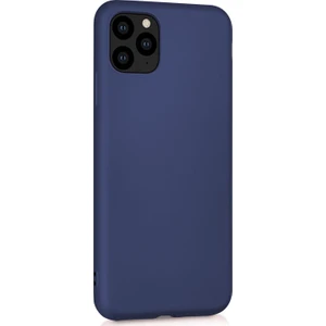 Matte Silicone Apple iPhone 11 Pro Max Kılıf Lacivert