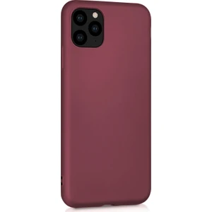 Matte Silicone Apple iPhone 11 Pro Max Kılıf Mor