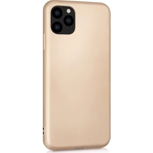 Matte Silicone Apple iPhone 11 Pro Kılıf Gold